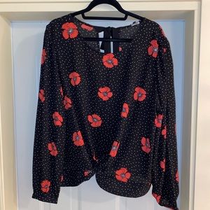 Top with poppies
